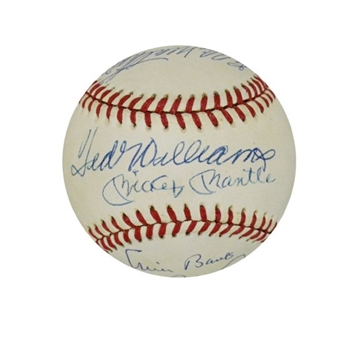 500 Home Run Club signed baseball (12 Signatures Including Mantle and Williams)